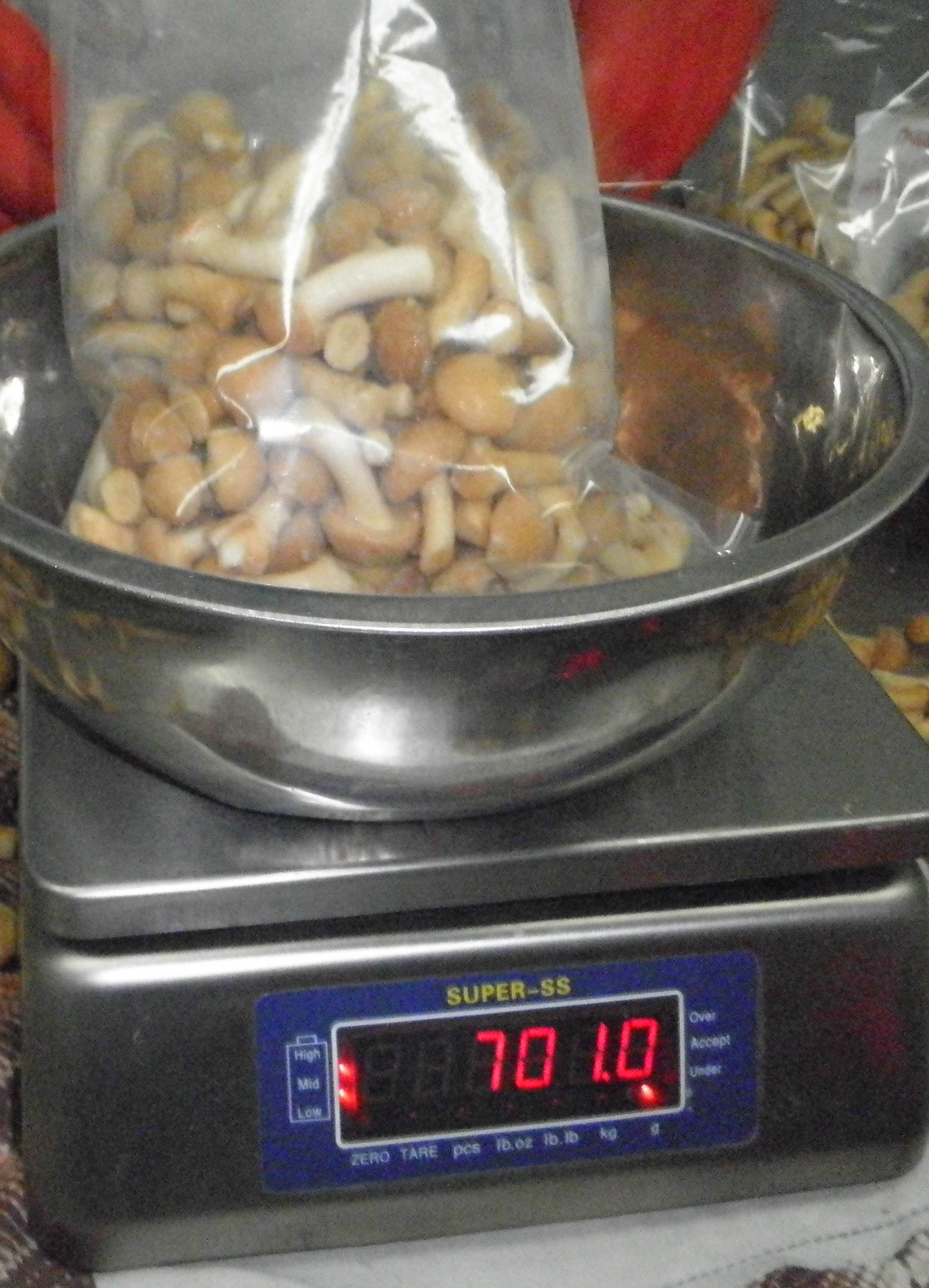 опята в пакете